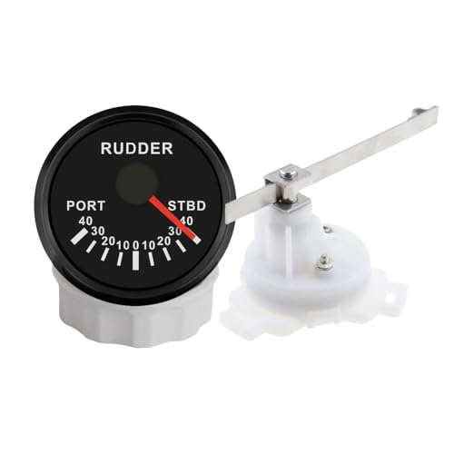 ELING universeller 52 mm (2 Zoll) Ruderwinkelanzeiger mit Sensor 0-190 Ohm Signal mit 7 Farben Hintergrundbeleuchtung für Schiffe und Motorboote von ELING