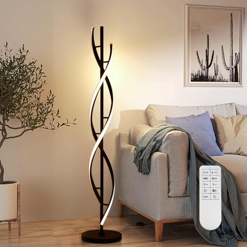 ELINKUME Dimmbare LED Stehleuchte, Wohnzimmer Stehleuchte,moderne Spiral Design 30W Wohnzimmer Lampe mit Fernbedienung,Wohnzimmer,Schlafzimmer und Büro Stehleuchte ELINKUME Dimmbare LED Stehleuchte, Wohnzimmer Stehleuchte,moderne Spiral Design 30W Wohnzimmer Lampe mit Fernbedienung,Wohnzimmer,Schlafzimmer und Büro Stehleuchte von ELINKUME