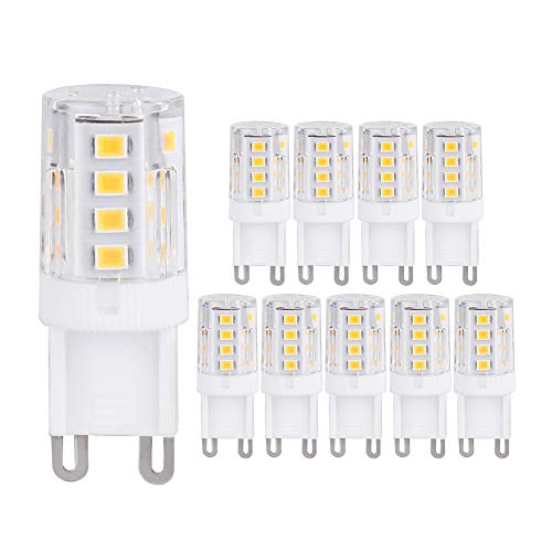 ELINKUME G9 LED Lampe,2W Leuchtmittel Ersetzt 20W Halogen GlüHbirne,160LM Warmweiß 3000K Energiespar Birne,Kein Flackern,AC 220V,360°Abstrahlwinkel,10er Pack von ELINKUME