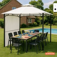 Gazebo 3,3x3,3 Meter Garten Bar Veranda Markt Pagode Antigua uv - Anthrazit von ELIOS PARASOLS