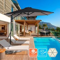 Sonnenschirm 3 Meter dezentraler Arm sechseckig Stahl Schwarz Dorico Noir Sonnenschirm 3 Meter dezentraler Arm sechseckig Stahl Schwarz Dorico Noir von ELIOS PARASOLS