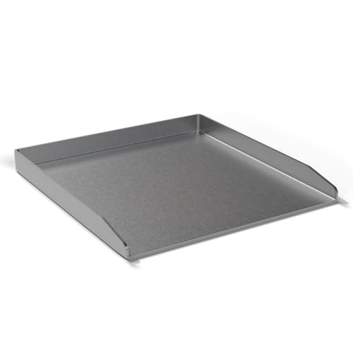 ELITE BBQ Edelstahl Plancha Grillplatte 40 x 41,5 cm – Universale Teriyaki Grillplatte - Hochwertiges Edelstahl-Grillblech, passend für Weber Gasgrill, Napoleon Gasgrill und Burnhard Gasgrill von ELITE BBQ