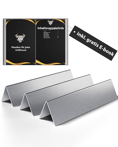 Elite BBQ 1,5mm Massive Brennerabdeckung Aromaschienen für Weber Spirit 210 220 ab 2013, Flavorizer Bars Weber Spirit Gasgrill Spirit 210 Ersatzteile 7365 Hitzereflektor Spirit I & II E210 E220 S210 von ELITE BBQ