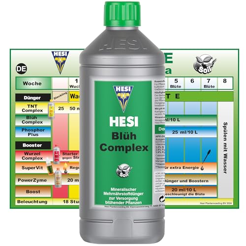 Hesi Blüh Complex 1L - Hochwirksamer Blütendünger für üppige Blütenpracht, NPK-Blüten-Dünger für alle Pflanzen, Hesi Bloom Complex fertilizer von ELITE BBQ