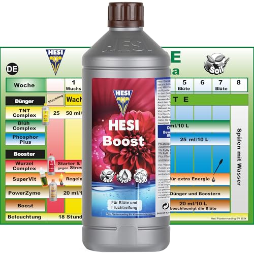 Hesi Boost 1L - Hochwirksamer Blüte-Booster für maximales Wachstum, Hesi Bloom Booster für üppige Blüte, Universeller Dünger für alle Pflanzensubstrate von ELITE BBQ