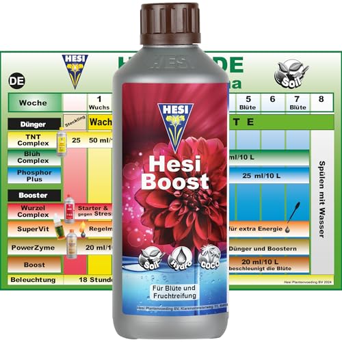 Hesi Boost 500ml – Hochwirksamer Blüte Booster für kräftige Pflanzenblüten – Optimale Nährstoffversorgung – Ideal für alle Pflanzensubstrate – Blüte Dünger für maximales Wachstum von ELITE BBQ