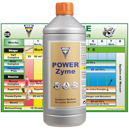 Hesi Power Zyme 1L - Hochwirksamer Pflanzenbooster für sauberes Substrat, stärkt Wurzelsysteme und fördert Mikroorganismen, 20ml pro 10L Anwendung – für gesunde, kräftige Pflanzen von ELITE BBQ