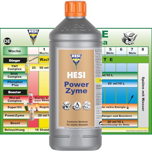 Hesi PowerZyme 1L Pflanzenbooster – Optimiert die Substratqualität, fördert gesunde Wurzeln, steigert Sauerstoffgehalt, enthält Trichoderma-Enzyme von ELITE BBQ