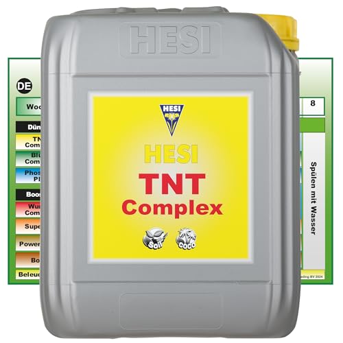 Hesi TNT Complex 5L - Hochwirksamer Wachstumsdünger für kräftiges Pflanzenwachstum - Universaldünger für Erde - Hesi Dünger für die Wachstumsphase - 5 Liter von ELITE BBQ