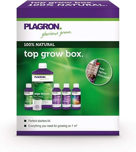 Plagron Top Grow Box 100% Natural enthält Plagron Alga Grow 100ml, Plagron Alga Bloom 1L, Plagron Power Roots 100ml, Plagron Vita Race 100ml, Plagron Green Sensation 100ml von ELITE BBQ
