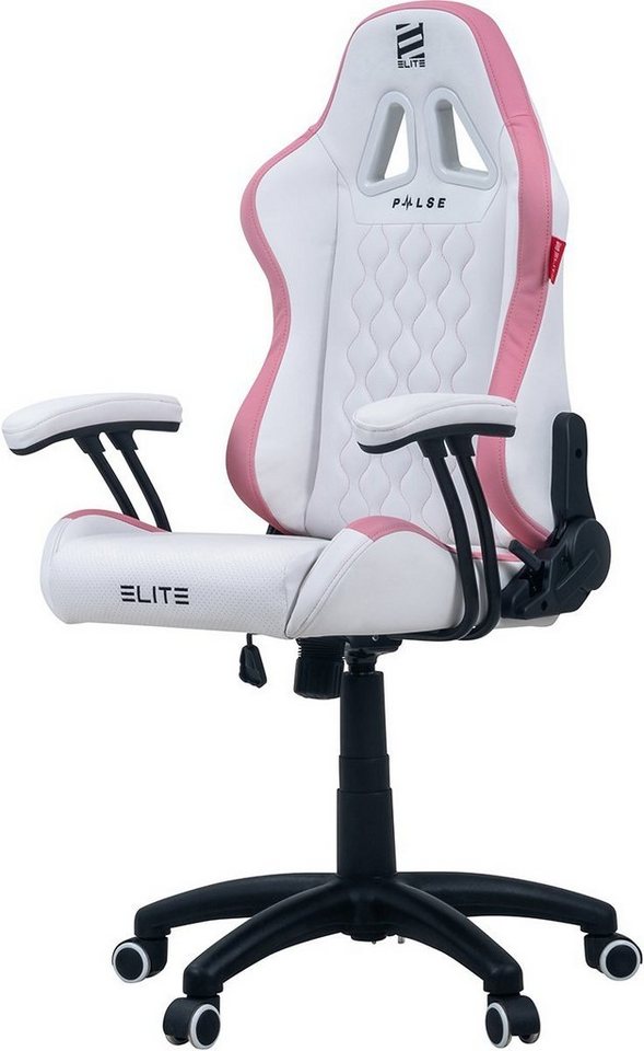 ELITE Gaming Gaming-Stuhl Kinder Bürostuhl Gaming Stuhl PULSE (Ergonomischer Gamingstuhl - Härtegradeinstellung - höhenverstellbar - gepolsterte Sitzfläche/Kopfstütze - 3D-Armstützen - bis 120 kg - klappbare Rückenlehne - große Sitzfläche - Erwachsene/Jugendliche/Kinder - Home Office, 1 St), Gaming Chair - Computerstuhl - Racingstuhl - Zockerstuhl - Bürostuhl von ELITE Gaming