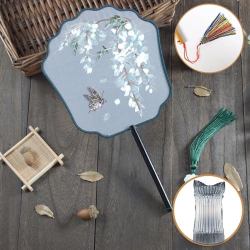 ELIXINFAZ Chinesische Doppelseitige Stickerei Runde Fan Traditionelle Soyu Stickerei Sommer Kühlung Handheld Innendekoration von ELIXINFAZ