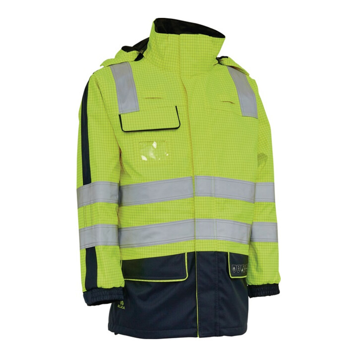 B-Ware Elka Rainwear Warnschutzjacke Arbeitsjacke Multinorm Gelb Gr L Marineblau B-Ware Elka Rainwear Warnschutzjacke Arbeitsjacke Multinorm Gelb Gr L Marineblau von ELKA