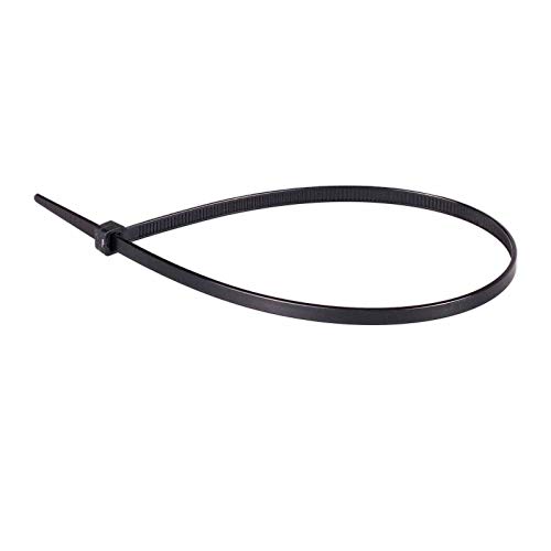 ELKUBEMA Kabelbinder - schwarz - Kabelstrapse - Kabelband - Industriequalität - verschiedene Größen - 100 Stück, Größe:2.5 x 130 mm von ELKUBEMA