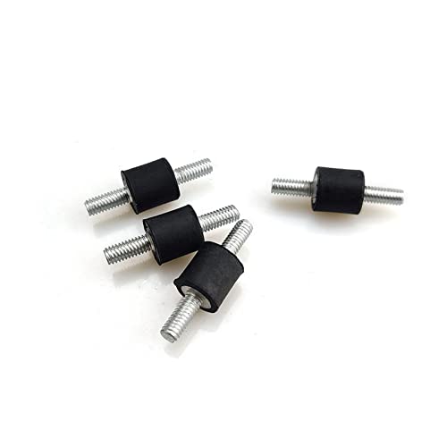 ELLANA Stoßdämpfer montieren 4 Stück M3 M4 M5 Gummi-Stoßdämpfer mit doppeltem Außengewinde, Anti-Vibrations-Isolator for Wasserpumpe, Schweißmaschine Dämpferbolzen (Color : D15 x H10 M5) von ELLANA