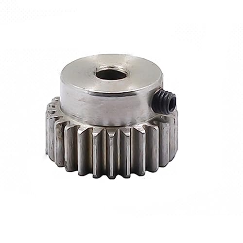 Getriebewinkel 1 Stück Ritzel 1 Modul 24 Zähne Metall Motor Zahnrad 6 mm 6,35 mm 8 mm 10 mm 12 mm Bohrung Zahnrad 1M 24T Stahl Stirnradgetriebe Antriebswelle ( Color : 8mm bore , Size : 24 Teeth ) von ELLANA