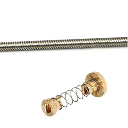 Gewindespiel 1 Stück 8 mm Gewindestange mit spielfreier, federbelasteter Mutter, 100 mm bis 1000 mm, 1 mm, 2 mm, 4 mm, 8 mm Blei, T8 Trapezgewindespindel Schraube trapezförmig (Color : 1mm lead 1mm p Gewindespiel 1 Stück 8 mm Gewindestange mit spielfreier, federbelasteter Mutter, 100 mm bis 1000 mm, 1 mm, 2 mm, 4 mm, 8 mm Blei, T8 Trapezgewindespindel Schraube trapezförmig (Color : 1mm lead 1mm p von ELLANA