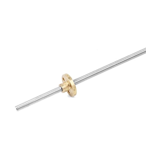 Gewindespiel 6mm Trapezgewindestange T6 Leitspindel mit Messingmutter 1mm 2mm 4mm 6mm Blei Tr6x6 Gewinde 304 Edelstahlschraube Schraube trapezförmig (Color : Picth 1mm lead 1mm, Size : 250mm) von ELLANA