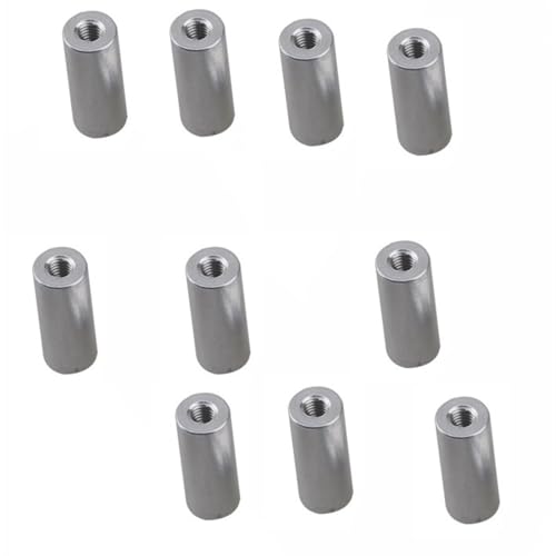 Gewindespiel M2 M2,5 M3 Doppelkopf-Innengewinde-Schraubbolzen, runde Aluminium-Abstandshalter, Aluminium-Abstandssäule Schraube trapezförmig (Color : 12mm, Size : M2.5 10pcs) von ELLANA