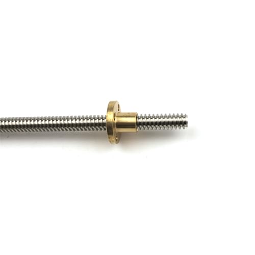Gewindespiel T5x1-Gewindespindel mit Messingmutter, 304-Edelstahl-Schrittmotorschraube, Trapezgewindespindel, 1 mm Steigung, 4 mm Steigung, T5-Gewindespindel Schraube trapezförmig (Size : 250mm) von ELLANA