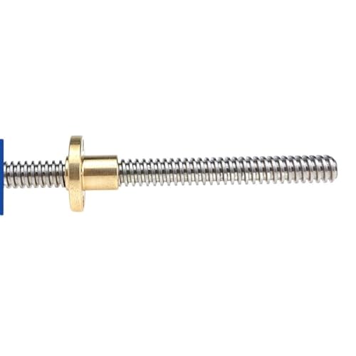 Gewindespiel T8-Leitspindelstange mit Messingmutter, 1 mm, 1,5 mm, 2 mm, 2,5 mm Steigung, 2 mm, 4 mm, 8 mm, 12 mm, 14 mm, 16 mm, 20 mm Blei, trapezförmige Leitspindel Schraube trapezförmig (Color : 2 Gewindespiel T8-Leitspindelstange mit Messingmutter, 1 mm, 1,5 mm, 2 mm, 2,5 mm Steigung, 2 mm, 4 mm, 8 mm, 12 mm, 14 mm, 16 mm, 20 mm Blei, trapezförmige Leitspindel Schraube trapezförmig (Color : 2 von ELLANA