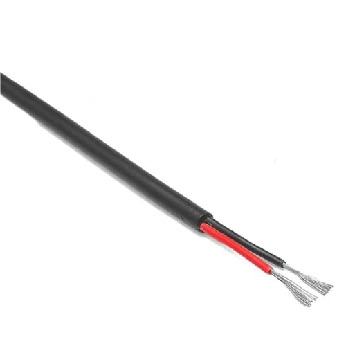 Kabel flexibel 1-50 m 12-V-Außenlautsprecherkabel 2-Leiter-Flexkabel for LED-Leuchten Audioprojekt PVC-ummanteltes rundes Elektrokabel Verlängerungsstecker (Size : 10meter, Color : 18 AWG) von ELLANA
