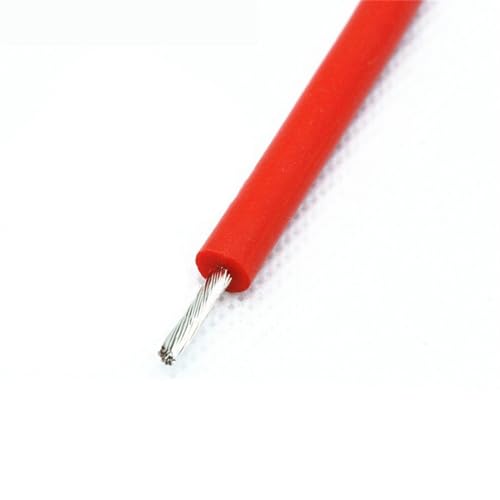 Kabel flexibel 18 AWG Silikon Auto Zündkabel, 25KV 30KV 40KV Single Core Hochspannungskabel, 17AWG 16AWG Verlängerungsstecker (Size : 30KV 1 meter, Color : 16 AWG-1.5MM) von ELLANA