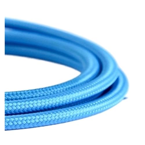 Kabel flexibel 2 * 0,75 mm Kabel for Pendelleuchten, Textilkabel for Pendelleuchten, verdrilltes Oberkabel, 2 m / 5 m / 10 m mehrfarbiges elektrisches Kabel Verlängerungsstecker (Color : BLUE, Size von ELLANA