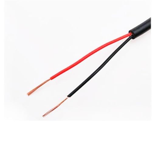 Kabel flexibel 2 Meter 22AWG-Steuersignalkabel, 2-adriges 24-adriges PVC-Kabel, 0,3 mm, 0,5 mm, 0,75 mm ummantelter Draht Verlängerungsstecker (Color : Black0.2, Size : 2-core) von ELLANA