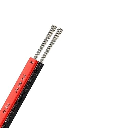 Kabel flexibel RGB 5050 Licht Elektrokabel 2/3/4/5/6 Pin Elektrokabel, 22AWG Kabel Verlängerungsstecker (Color : 2pin Red-black, Size : 20m) von ELLANA