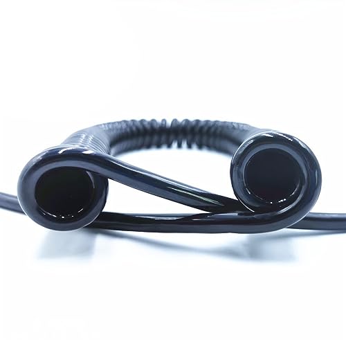 Kabel flexibel Stretch 3,7 Meter Zugdraht 2-adrig – 3-4-5-6-8-9-10-12-adriges Federspiralkabel 0,2 mm 0,3 mm 0,5 mm Draht schwarz-weißes Netzkabel Verlängerungsstecker (Color : 5 core, Size : 17 AWG von ELLANA