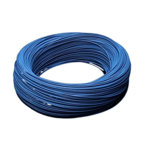 Kabel flexibel UL1332 Elektronenkabel, 28/26/24/22/20/18/16/14/13/12 AWG, kunststoffisoliert, Hochtemperatur-PTFE-Kabel, 5 m, for 3D-Drucker Verlängerungsstecker (Color : Blue, Size : 22 AWG) von ELLANA