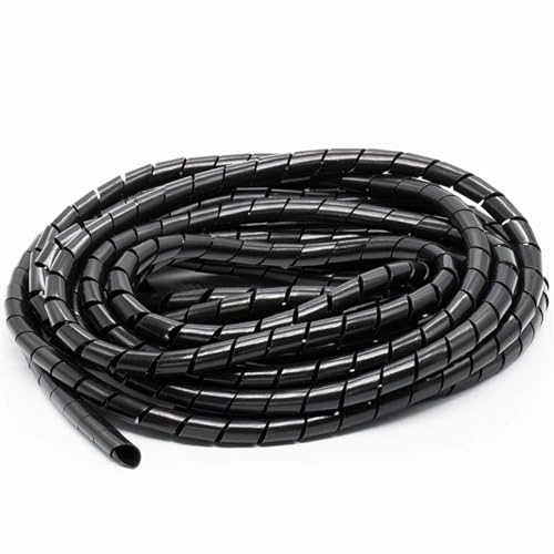Spiralschutz 1PCS Spiral Cable Sleeve Protection High Temperature Resistant Conduit Wire Harness Insulation Mechanical Circuit wickelt Kabel(Schwarz,ID 20mm (3meter)) von ELLANA