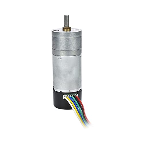 Turbinendrehzahl Micro-Getriebe Wurm Getriebemotor GM25-370 6V 6 Volt DC-Motorgetriebe-Mikromotor mit Encoder Schnecke steuerbar (Size : 130rpm, Color : 12V) von ELLANA