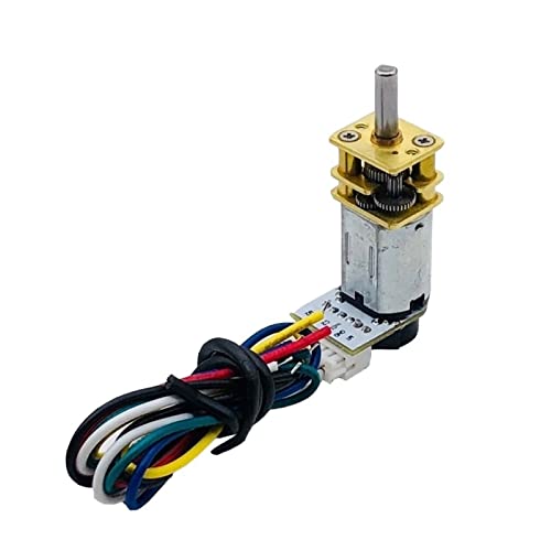 angetriebener mini GA12-N20. Mini DC Getriebemotor, Hall Encoder Geschwindigkeit Messcode Smart Auto Roboter Mini Kleiner Motor 3V6V12V Drehmoment-Getriebe (Size : 3v 25RPM) von ELLANA