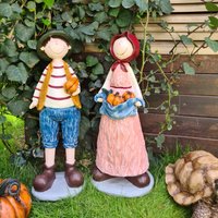 Bauern Familie Garten Statuen, Große Frau Und Mann Skulptur Als Ornament, Einweihungsgeschenk, Dekor, Bauernhaus von ELLARTSculptures