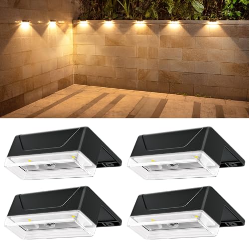 ELLASAY Solar Wandleuchte Außen Garten: 4 Stück 8 Farbmodi RGB LED Solarlampen Aussen - IP65 Wasserdicht - Farbe Beleuchtung Deko für Zaun Terrasse Balkon ELLASAY Solar Wandleuchte Außen Garten: 4 Stück 8 Farbmodi RGB LED Solarlampen Aussen - IP65 Wasserdicht - Farbe Beleuchtung Deko für Zaun Terrasse Balkon von ELLASAY