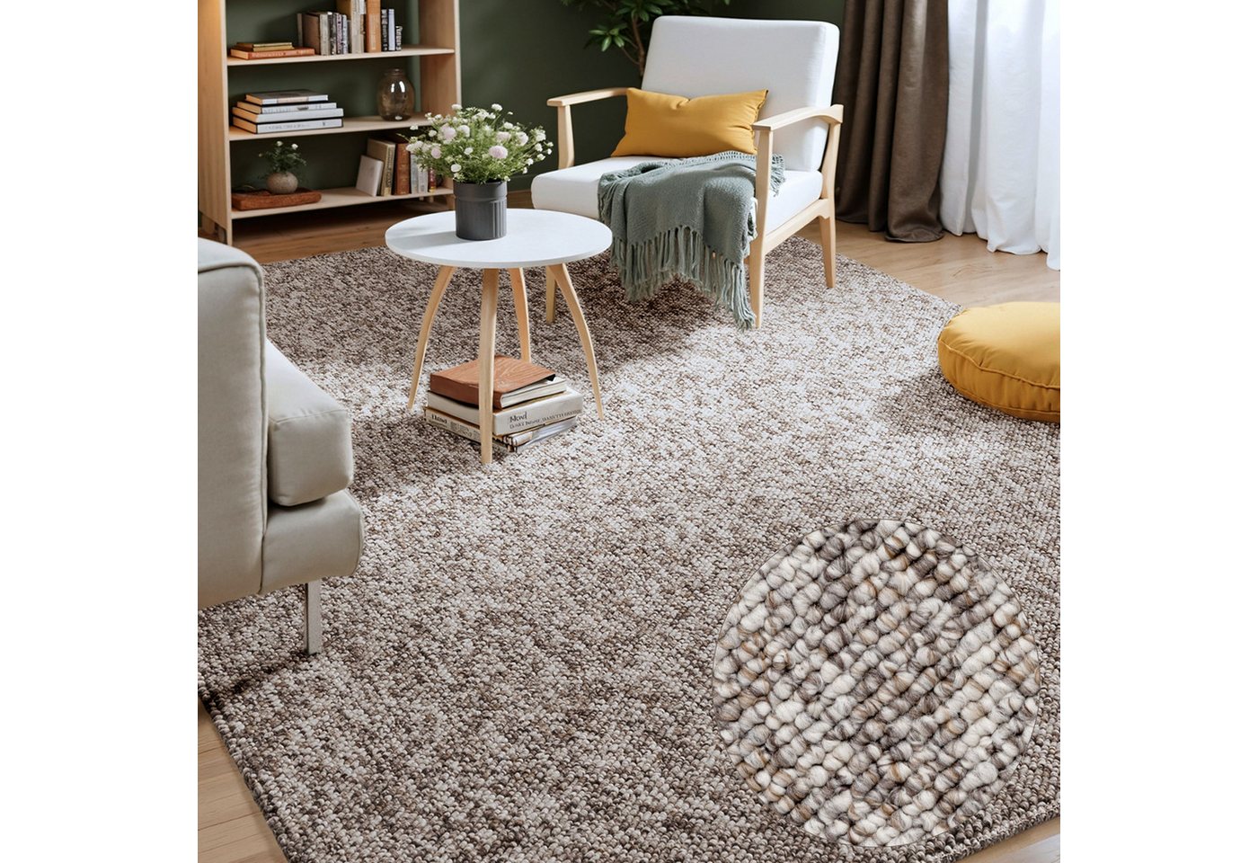 ELLE DECORATION Teppich Rocco, rechteckig, Höhe: 10 mm, Läufer, waschbar, Wohnzimmer, Esszimmer, Woll-Optik ELLE DECORATION Teppich Rocco, rechteckig, Höhe: 10 mm, Läufer, waschbar, Wohnzimmer, Esszimmer, Woll-Optik von ELLE DECORATION