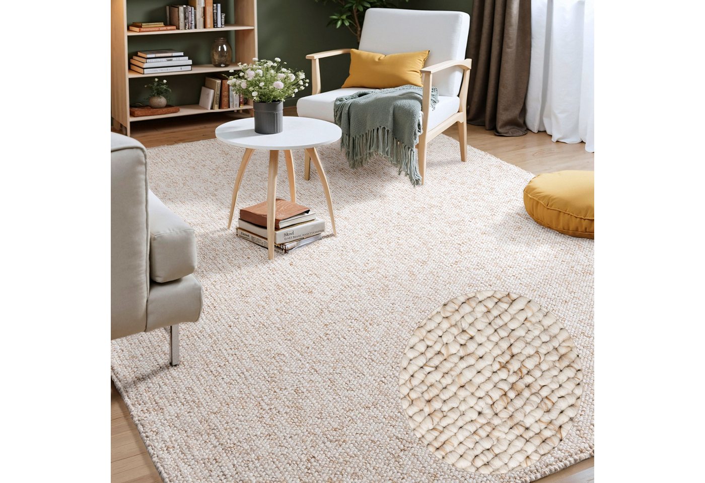 ELLE DECORATION Teppich Rocco, rechteckig, Höhe: 10 mm, Läufer, waschbar, Wohnzimmer, Esszimmer, Woll-Optik ELLE DECORATION Teppich Rocco, rechteckig, Höhe: 10 mm, Läufer, waschbar, Wohnzimmer, Esszimmer, Woll-Optik von ELLE DECORATION
