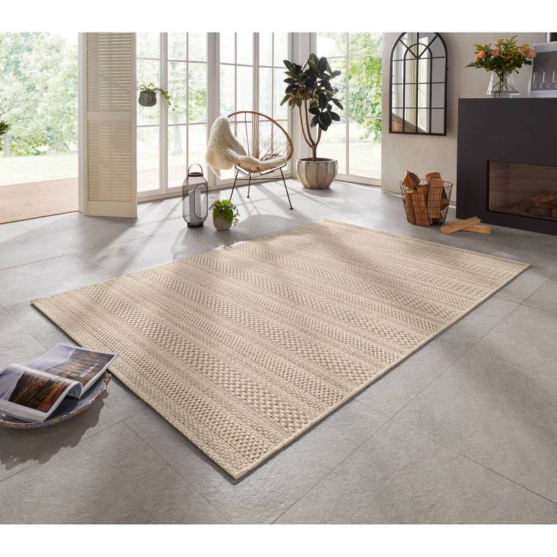 home24 In-/Outdoorteppich Arras Braun/Sand Webstoff 120 x 170cm von home24