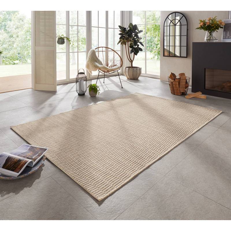 home24 In-/Outdoorteppich Dreux Beige/Beige Webstoff 120 x 170cm von home24