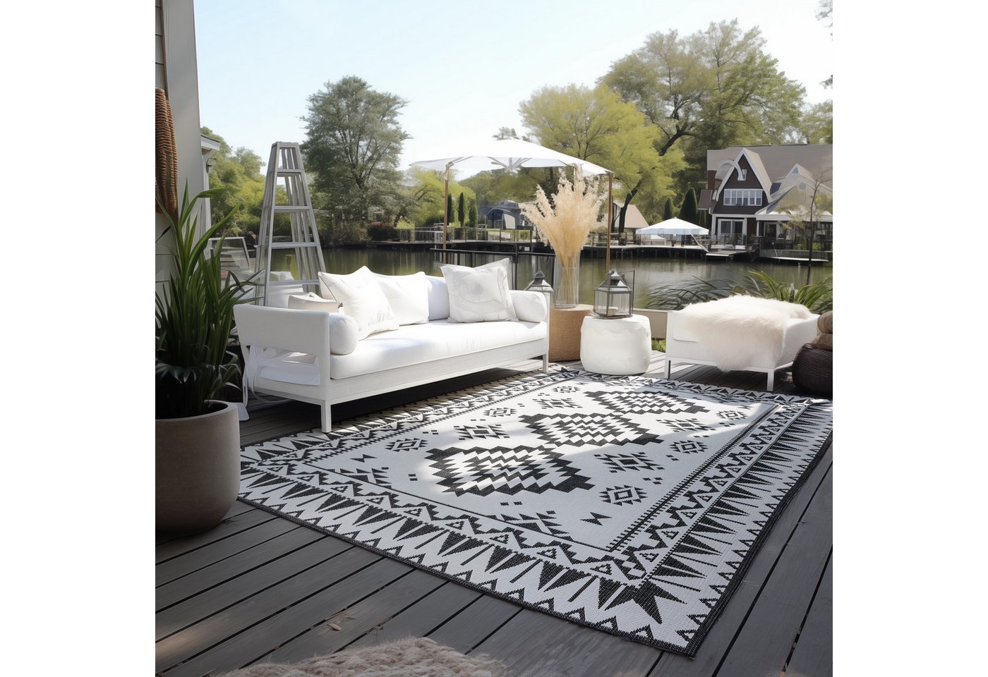 ELLE DECORATION Teppich Dynamic, Wendeteppich, rechteckig, Höhe: 5 mm, Flachgewebe, In-& Outdoor, Modern, wendbar, Balkon, Wohnzimmer, Außen ELLE DECORATION Teppich Dynamic, Wendeteppich, rechteckig, Höhe: 5 mm, Flachgewebe, In-& Outdoor, Modern, wendbar, Balkon, Wohnzimmer, Außen von ELLE DECORATION