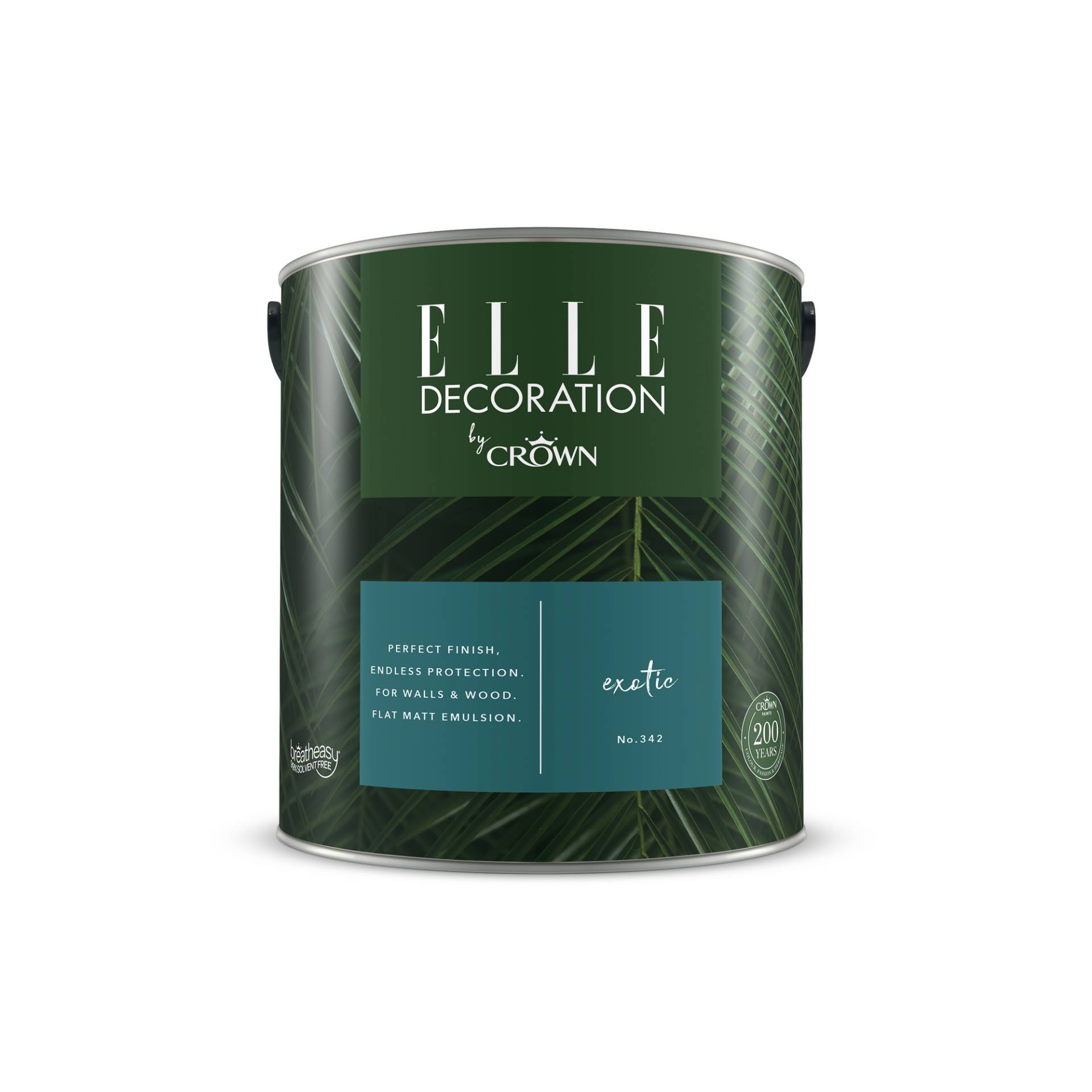 ELLE Decoration by Crown Wandfarbe 'Exotic No. 342' petrol matt 2,5 l von ELLE Decoration by Crown