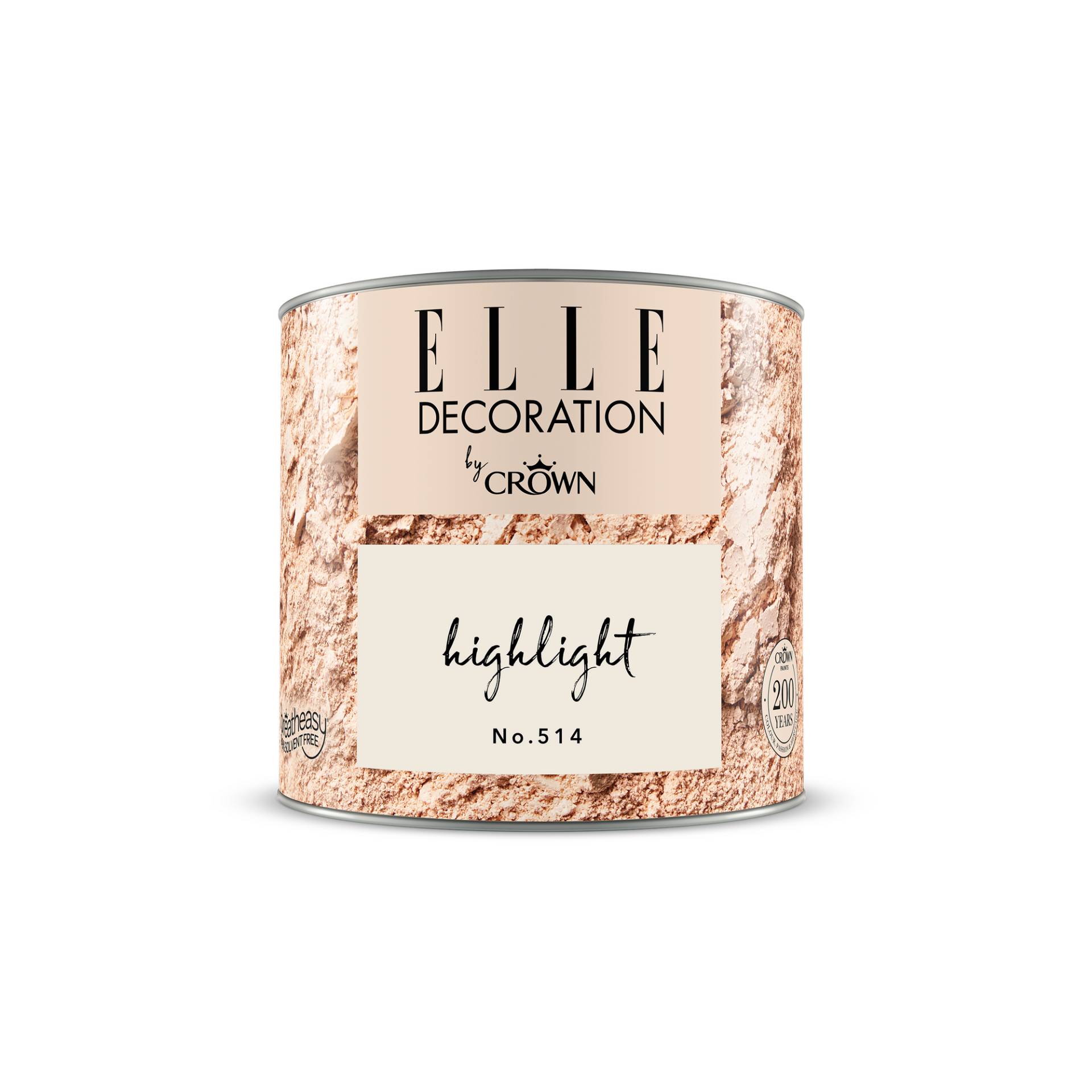 ELLE Decoration by Crown Wandfarbe 'Highlight No. 514' beige matt 125 ml von ELLE Decoration by Crown