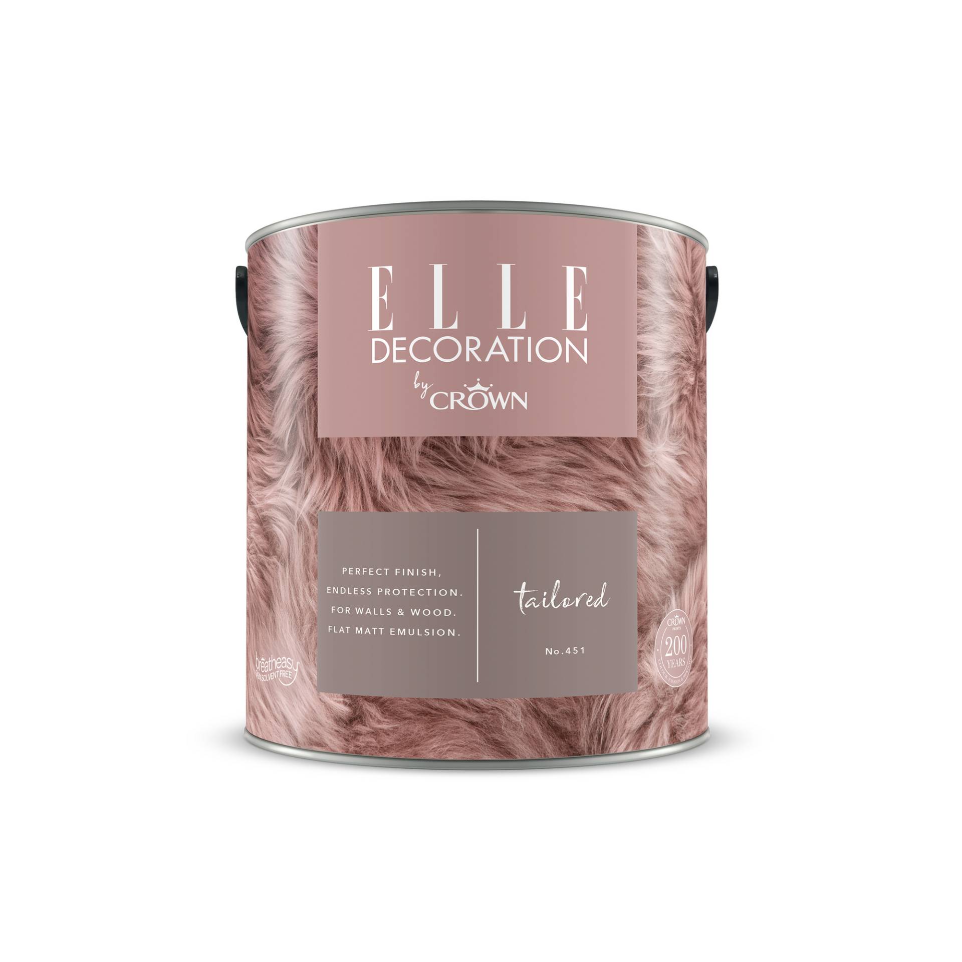 ELLE Decoration by Crown Wandfarbe 'Tailored No. 451' greige matt 2,5 l von ELLE Decoration by Crown