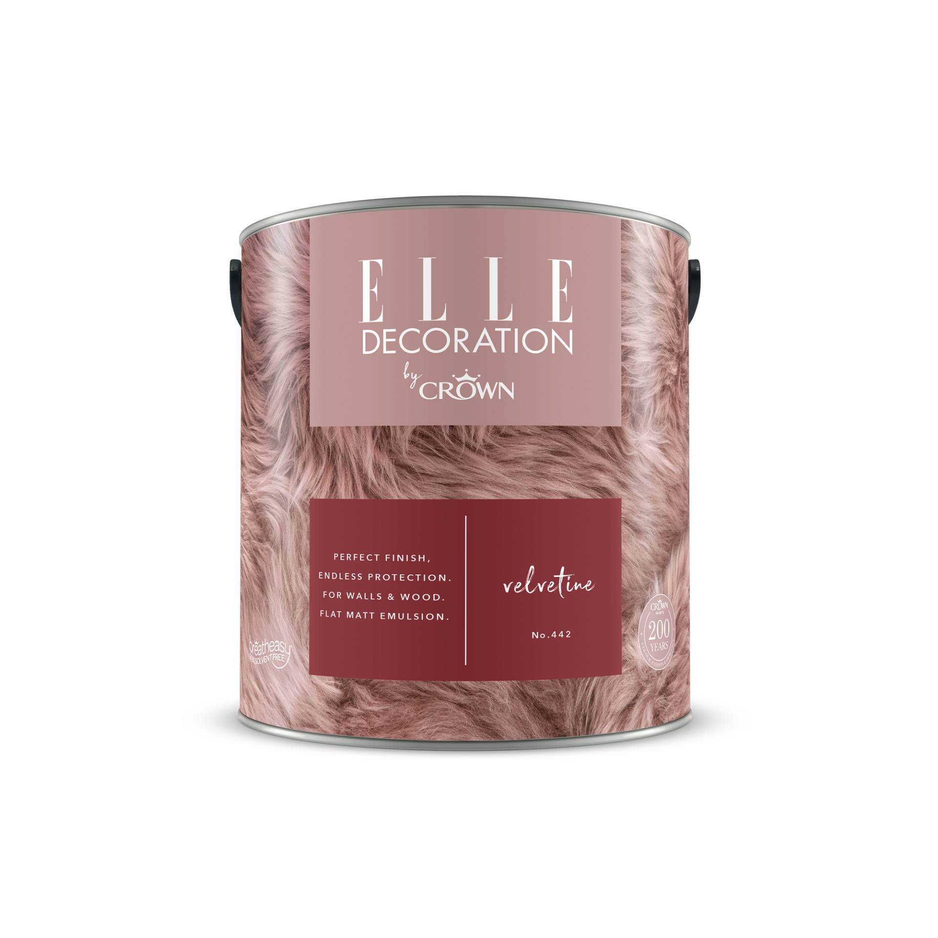 ELLE Decoration by Crown Wandfarbe 'Velvetine No. 442' dunkelrot matt 2,5 l von ELLE Decoration by Crown