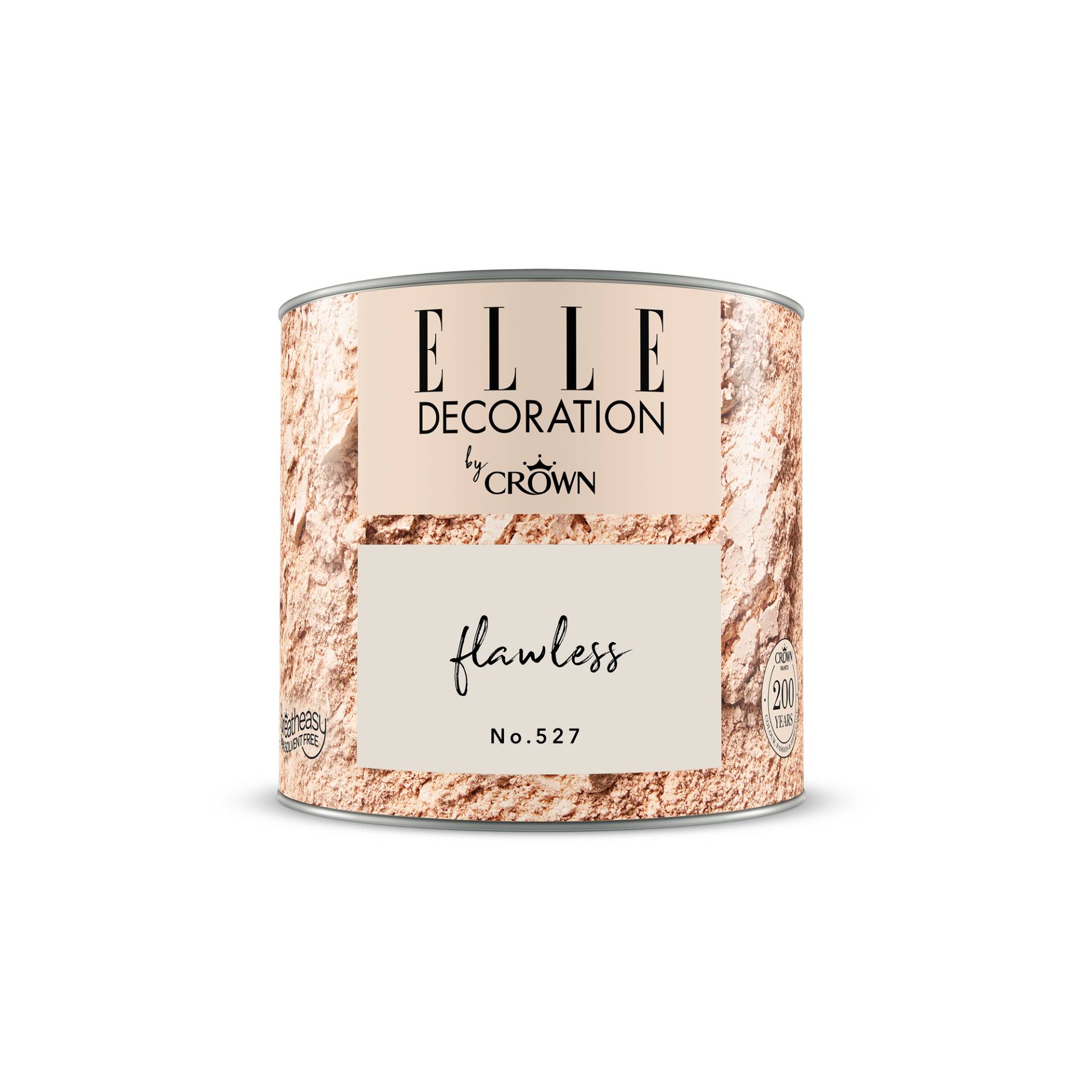 ELLE Decoration by Crown Wandfarbe 'Flawless No. 527' beige matt 125 ml von ELLE Decoration by Crown