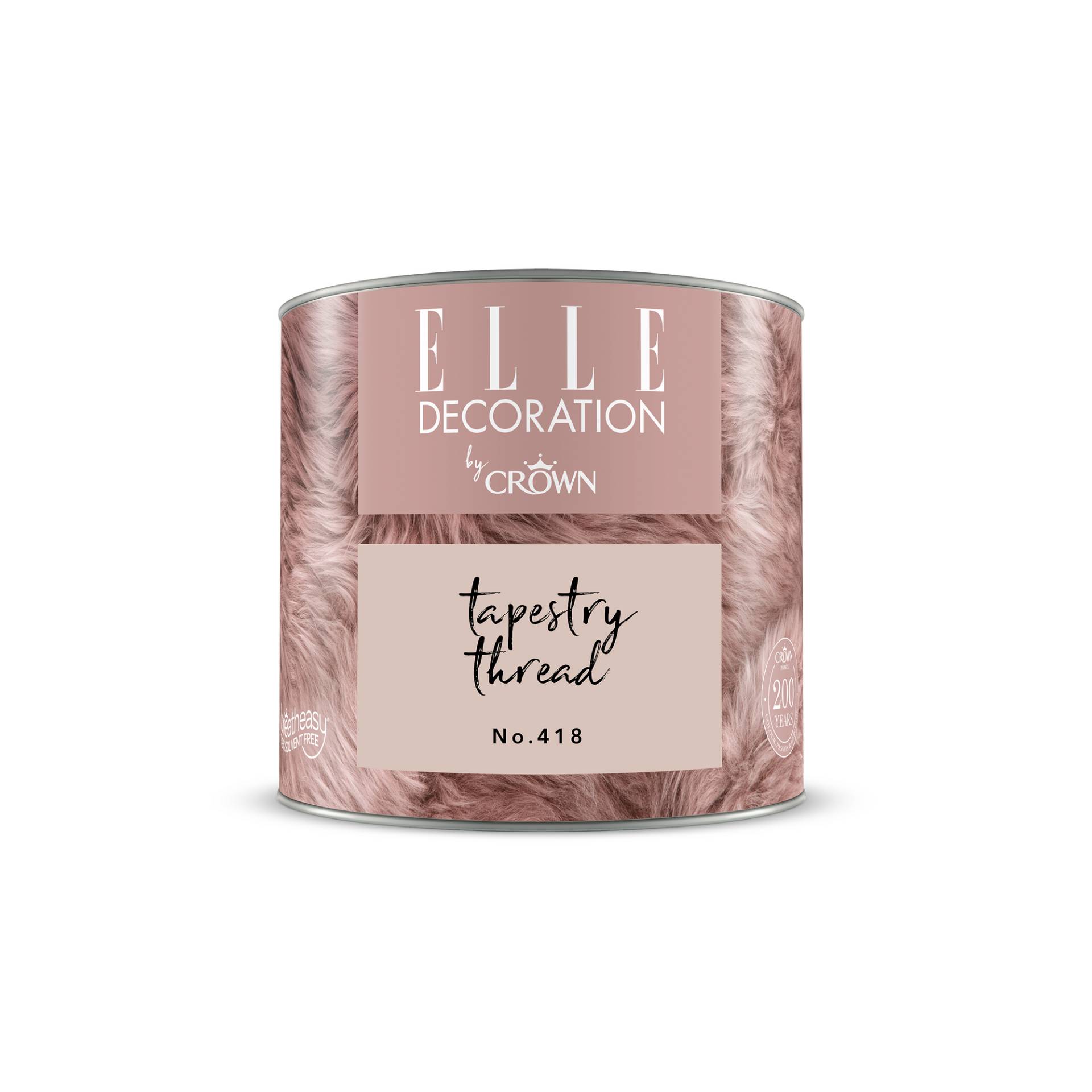 ELLE Decoration by Crown Wandfarbe 'Tapestry Thread No. 418' rosa matt 125 ml von ELLE Decoration by Crown
