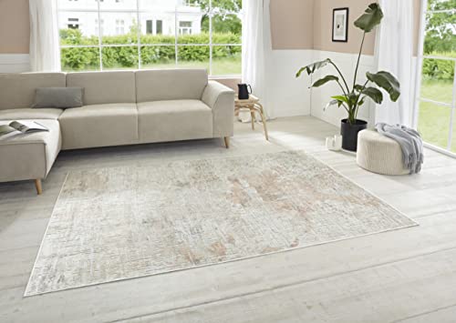 Chameis Kurzflor Teppich – Vintage-Look Viskose Klassisch leicht glänzend Relief-Optik Marmor-Optik Design Used-Look für Wohnzimmer Küche Flur oder Schlafzimmer Beige Pfirsich, 95x140cm Chameis Kurzflor Teppich – Vintage-Look Viskose Klassisch leicht glänzend Relief-Optik Marmor-Optik Design Used-Look für Wohnzimmer Küche Flur oder Schlafzimmer Beige Pfirsich, 95x140cm von Elle Decoration