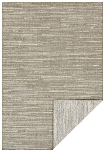 Elle Decoration In -und Outdoor Mèlange - Flachgewebe Wendeteppich modernes Design meliert robust pflegeleicht wasseranweisend Balkon Terrasse Garten Wohnzimmer Büro Schlafzimmer- Linen, 160x230 von ELLE Decoration